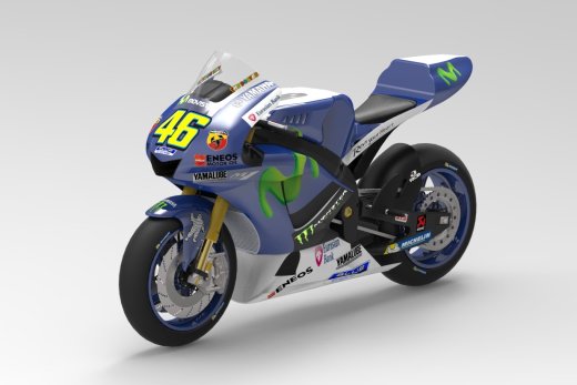 Yamaha YZF-M1摩托车造型3D图纸 STEP格式缩略图